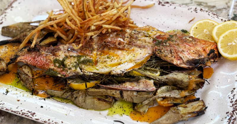 Roasted Whole Red Snapper